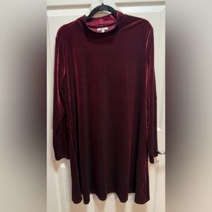 Maurices Velvet Dress in Rich Wine size XL